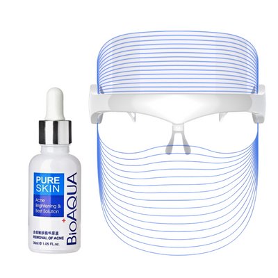 Анти-акне комплекс для обличчя: LED-маска + сироватка BIOAQUA Pure Skin
