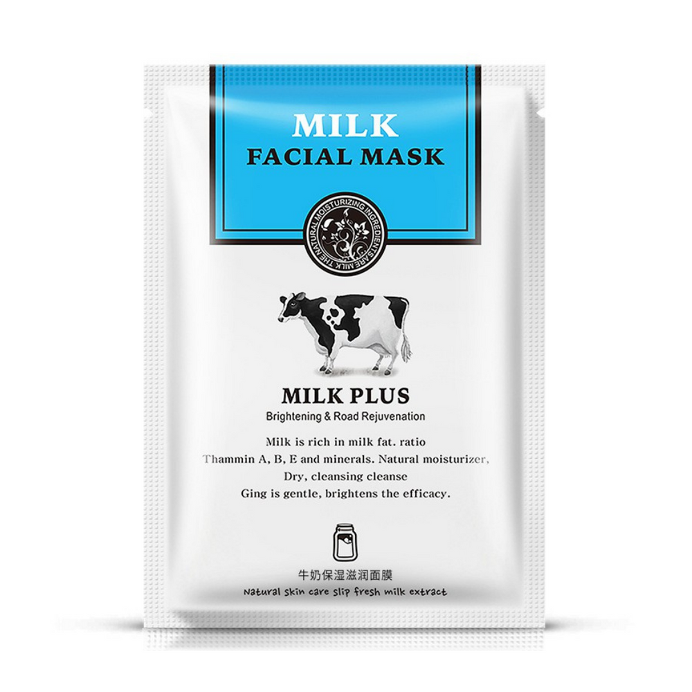 Тканинна маска для обличчя HCHANA Milk Plus Whitening з протеїнами молока